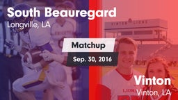 Matchup: South Beauregard vs. Vinton  2016