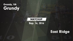 Matchup: Grundy vs. East Ridge  2016