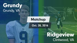 Matchup: Grundy vs. Ridgeview  2016