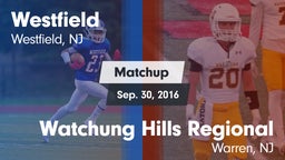 Matchup: Westfield vs. Watchung Hills Regional  2016