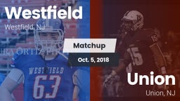 Matchup: Westfield vs. Union  2018