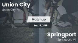 Matchup: Union City vs. Springport  2016