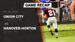 Recap: Union City  vs. Hanover-Horton  2016