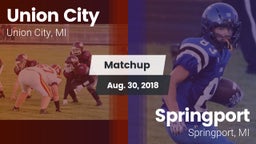 Matchup: Union City vs. Springport  2018