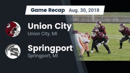 Recap: Union City  vs. Springport  2018