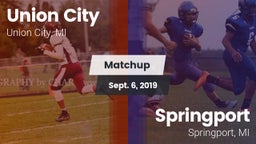 Matchup: Union City vs. Springport  2019