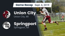 Recap: Union City  vs. Springport  2019