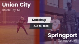 Matchup: Union City vs. Springport  2020