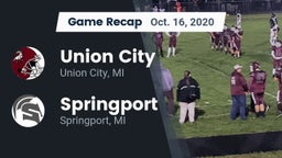 Recap: Union City  vs. Springport  2020