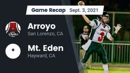 Recap: Arroyo  vs. Mt. Eden  2021