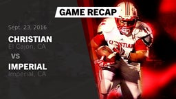 Recap: Christian  vs. Imperial  2016