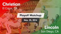 Matchup: Christian vs. Lincoln  2016