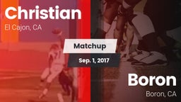 Matchup: Christian vs. Boron  2017