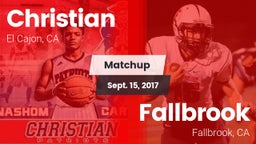 Matchup: Christian vs. Fallbrook  2017