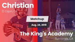 Matchup: Christian vs. The King's Academy  2018