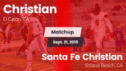 Matchup: Christian vs. Santa Fe Christian  2018