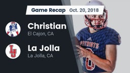 Recap: Christian  vs. La Jolla  2018