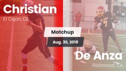 Matchup: Christian vs. De Anza  2019