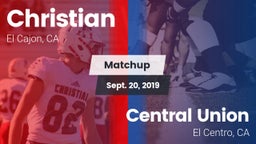 Matchup: Christian vs. Central Union  2019