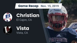 Recap: Christian  vs. Vista  2019