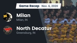 Recap: Milan  vs. North Decatur  2020