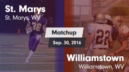 Matchup: St. Marys vs. Williamstown  2016