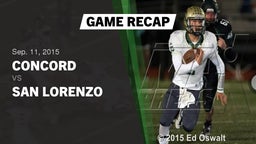 Recap: Concord  vs. San Lorenzo 2015
