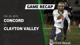 Recap: Concord  vs. Clayton Valley Charter 2015