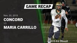 Recap: Concord  vs. Maria Carrillo 2015