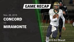 Recap: Concord  vs. Miramonte 2015
