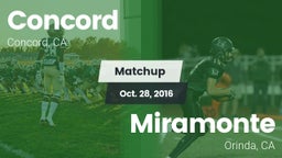Matchup: Concord  vs. Miramonte  2016
