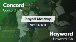 Matchup: Concord  vs. Hayward  2016