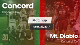 Matchup: Concord  vs. Mt. Diablo  2017