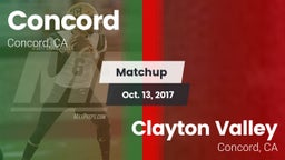 Matchup: Concord  vs. Clayton Valley  2017