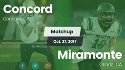 Matchup: Concord  vs. Miramonte  2017
