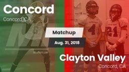 Matchup: Concord  vs. Clayton Valley  2018