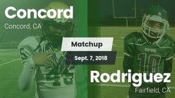 Matchup: Concord  vs. Rodriguez  2018