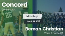 Matchup: Concord  vs. Berean Christian  2018