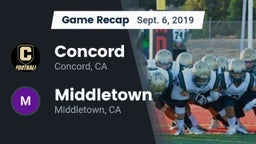Recap: Concord  vs. Middletown  2019
