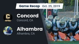Recap: Concord  vs. Alhambra  2019