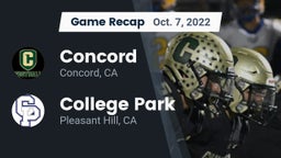 Recap: Concord  vs. College Park  2022
