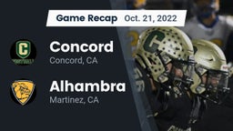 Recap: Concord  vs. Alhambra  2022