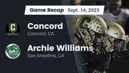 Recap: Concord  vs. Archie Williams  2023