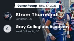 Recap: Strom Thurmond  vs. Gray Collegiate Academy 2023