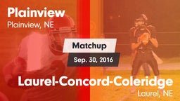 Matchup: Plainview vs. Laurel-Concord-Coleridge  2016