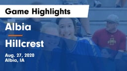 Albia  vs Hillcrest Game Highlights - Aug. 27, 2020