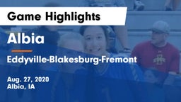 Albia  vs Eddyville-Blakesburg-Fremont Game Highlights - Aug. 27, 2020