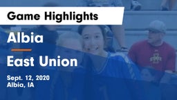 Albia  vs East Union  Game Highlights - Sept. 12, 2020