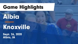 Albia  vs Knoxville  Game Highlights - Sept. 26, 2020