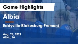 Albia  vs Eddyville-Blakesburg-Fremont Game Highlights - Aug. 26, 2021